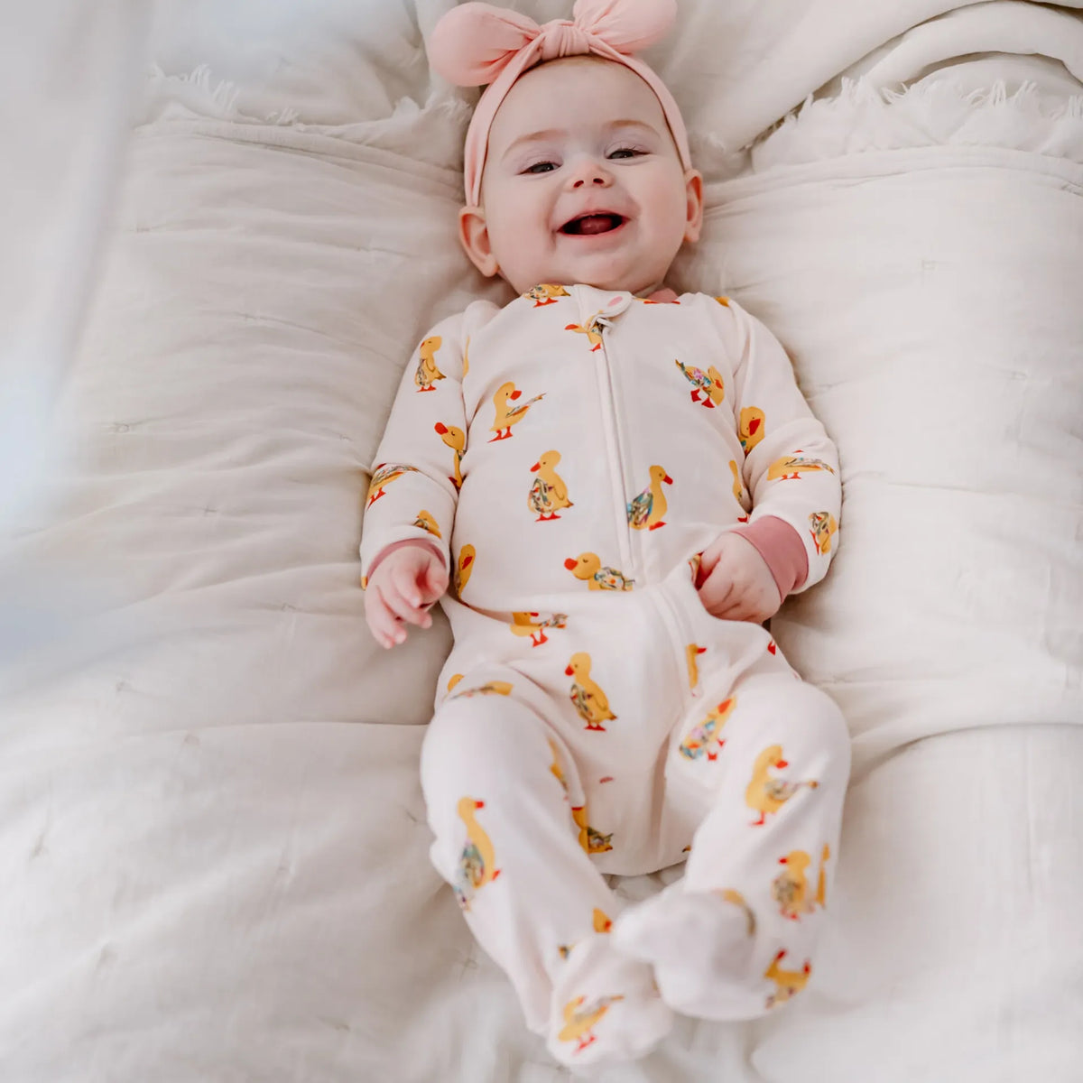 Nest Designs-Long Sleeve Footed Sleeper Five Little Ducks