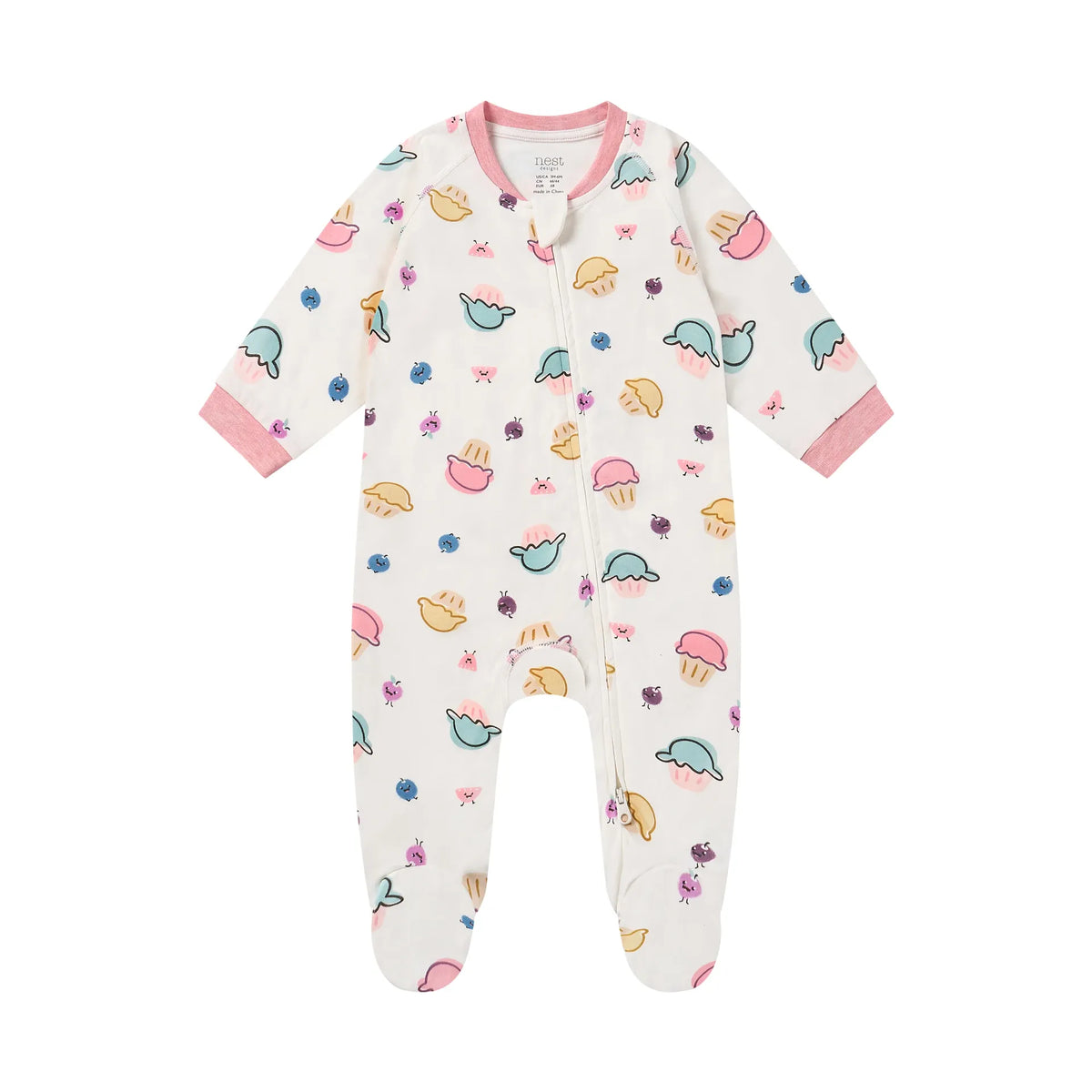Nest Designs-Long Sleeve Footed Sleeper Muffin Man