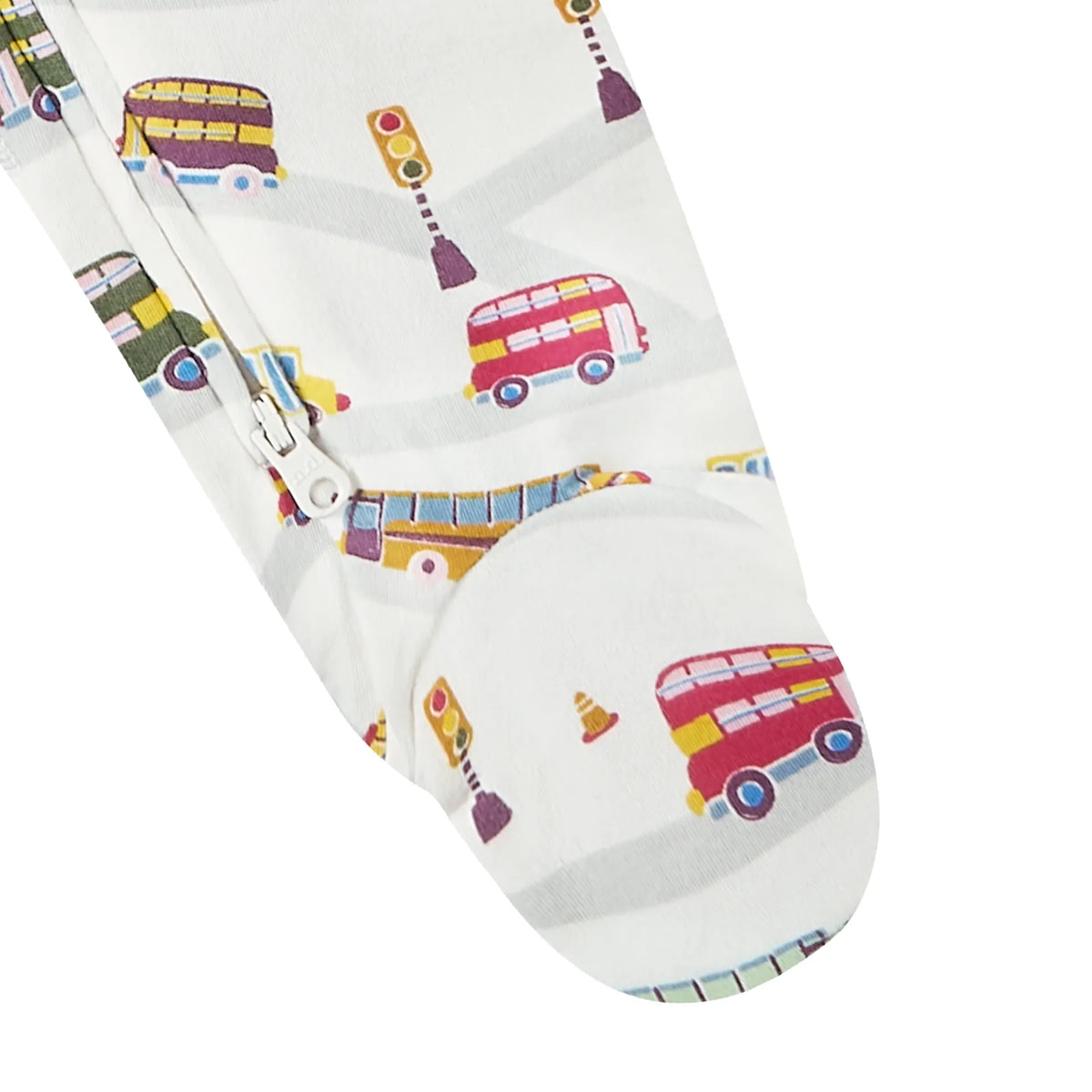 Nest Designs-Long Sleeve Footed Sleeper Wheels On The Bus