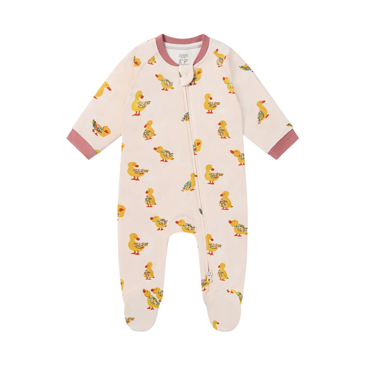 Nest Designs-Long Sleeve Footed Sleeper Five Little Ducks