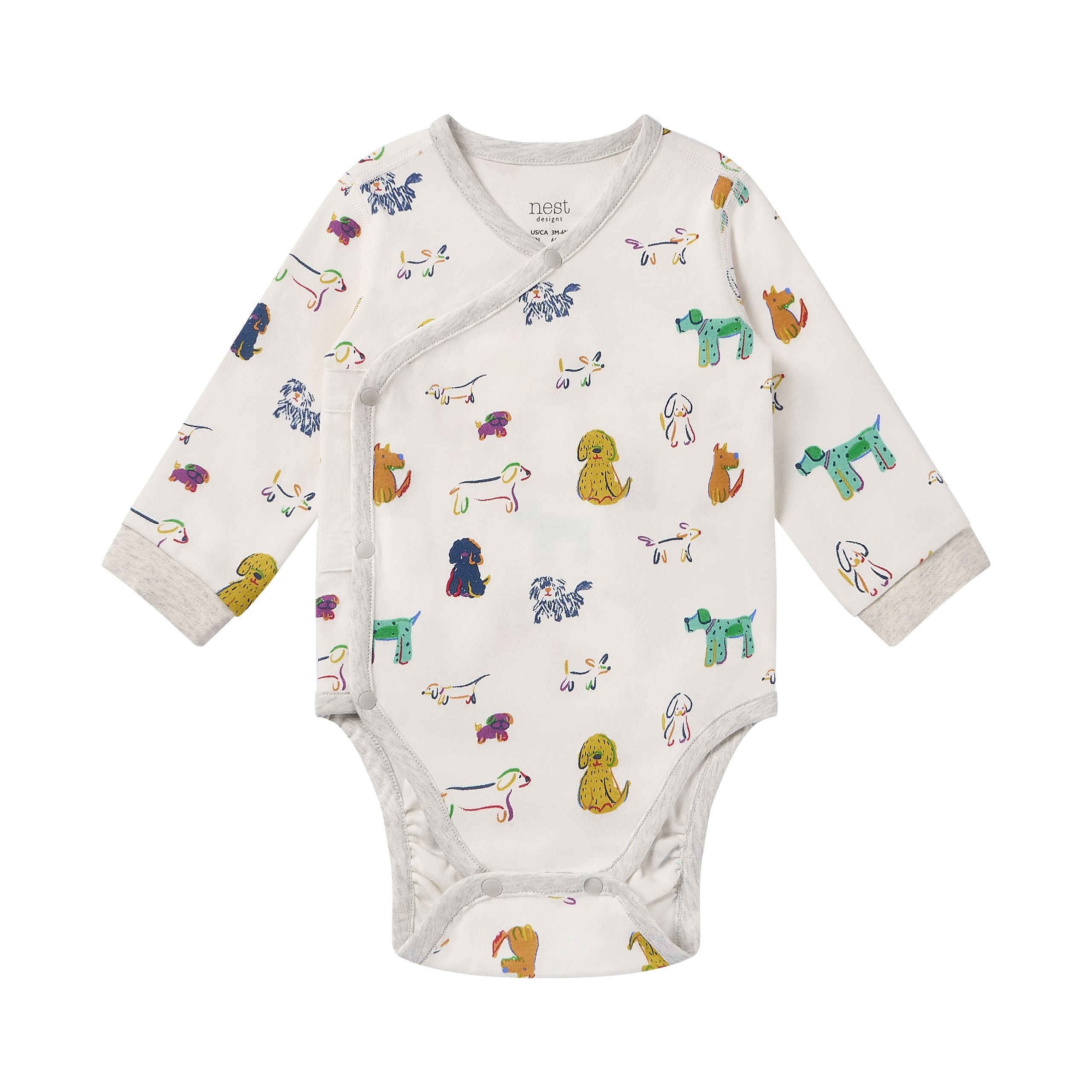 Nest Designs-Long Sleeve Kimono Onesie Bingo