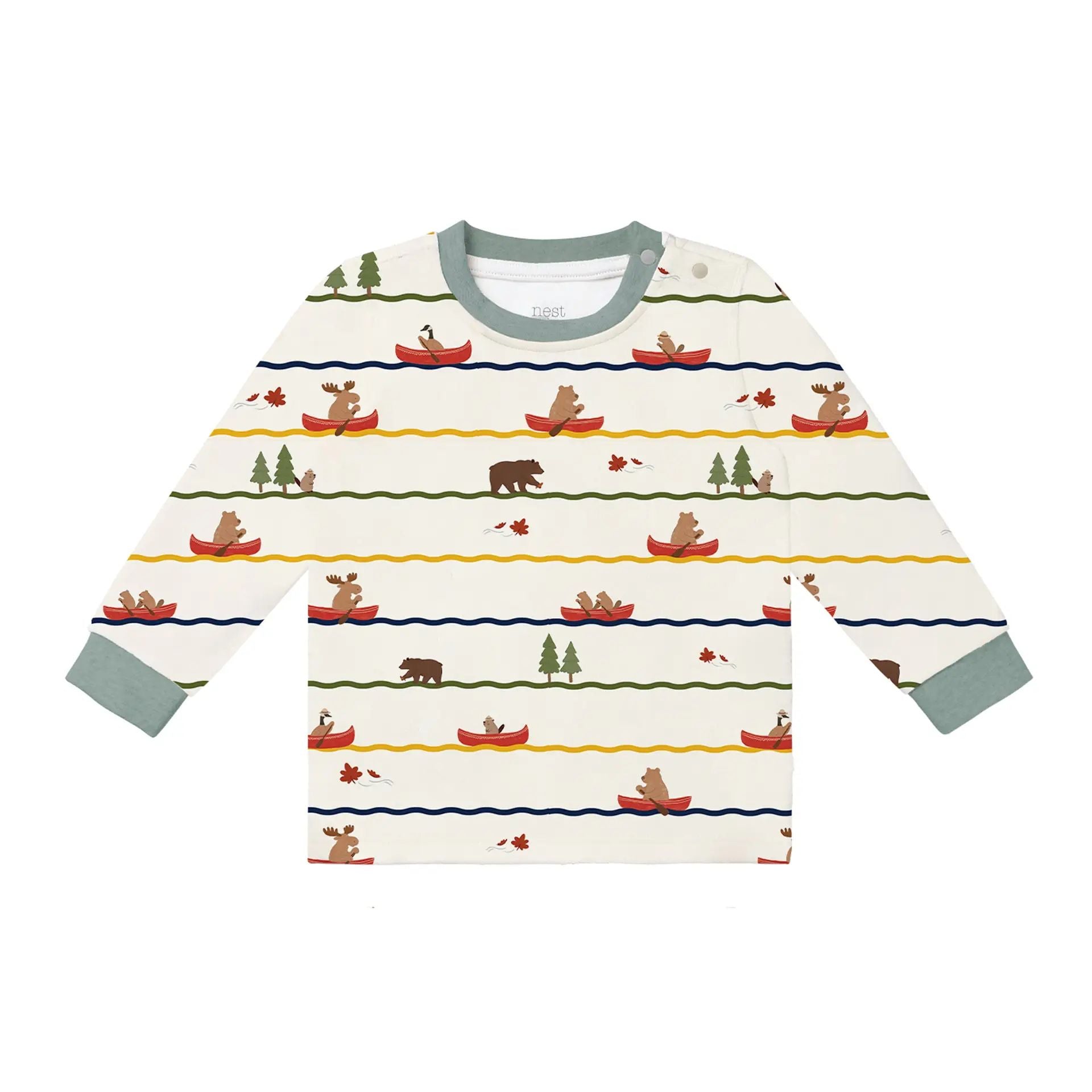 Nest Designs-Long Sleeve Pj Set Canoe Do It