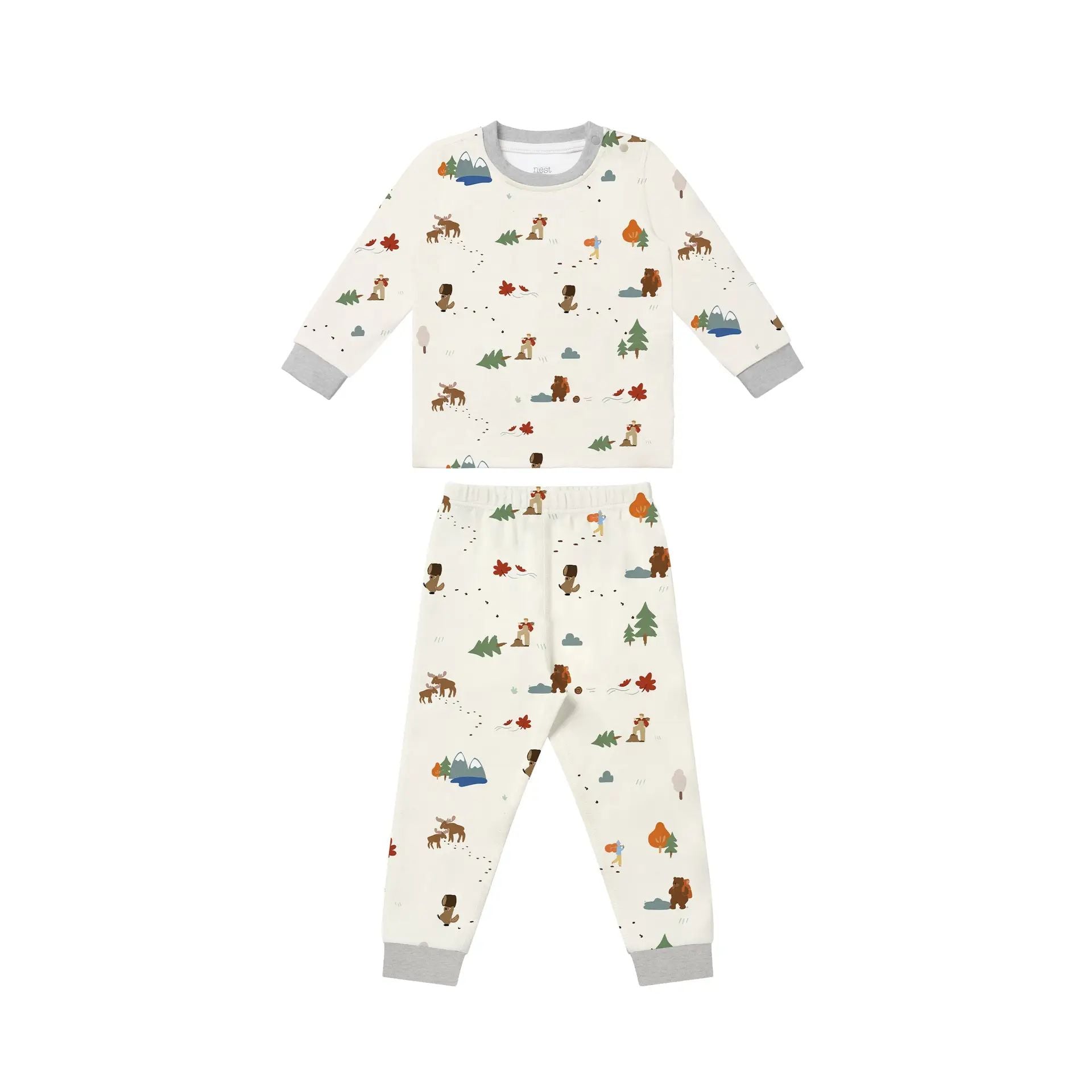 Nest Designs-Long Sleeve Pj Set Timber