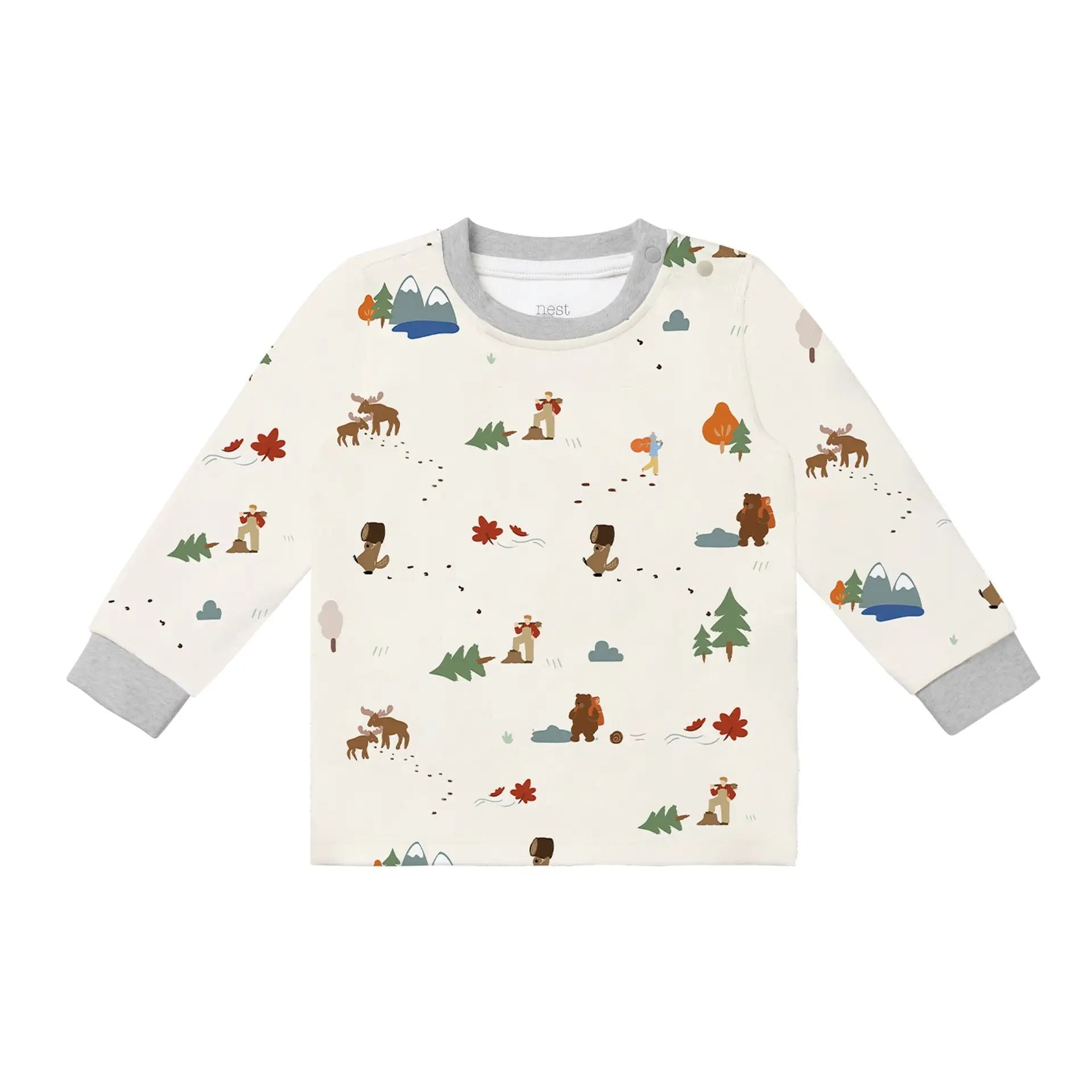 Nest Designs-Long Sleeve Pj Set Timber