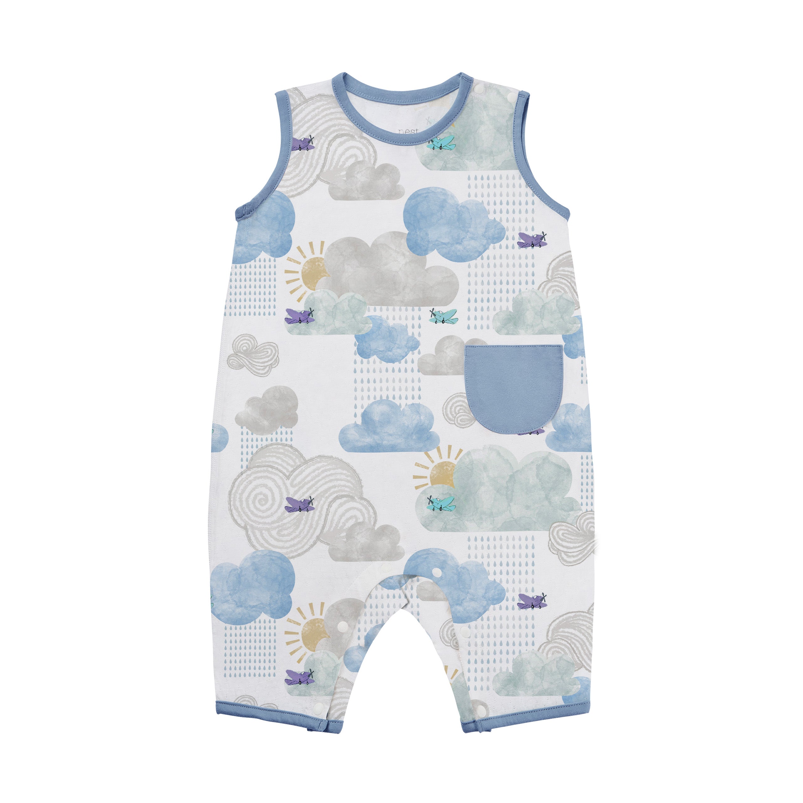 Nest Designs-Baby Sleeveless Romper Fluffy Puffs