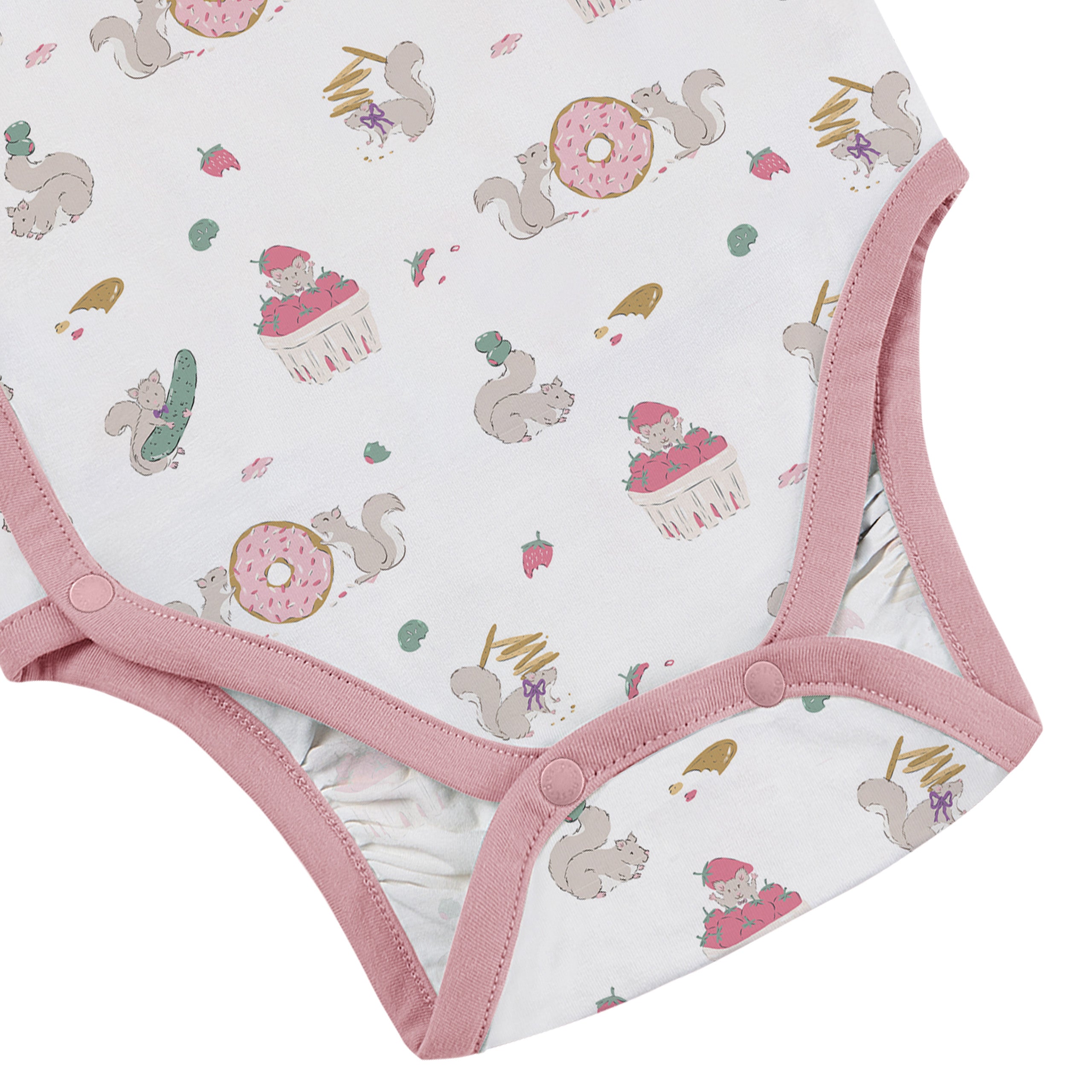 Nest Designs-Long Sleeve Kimono Onesie Very Squirrelly