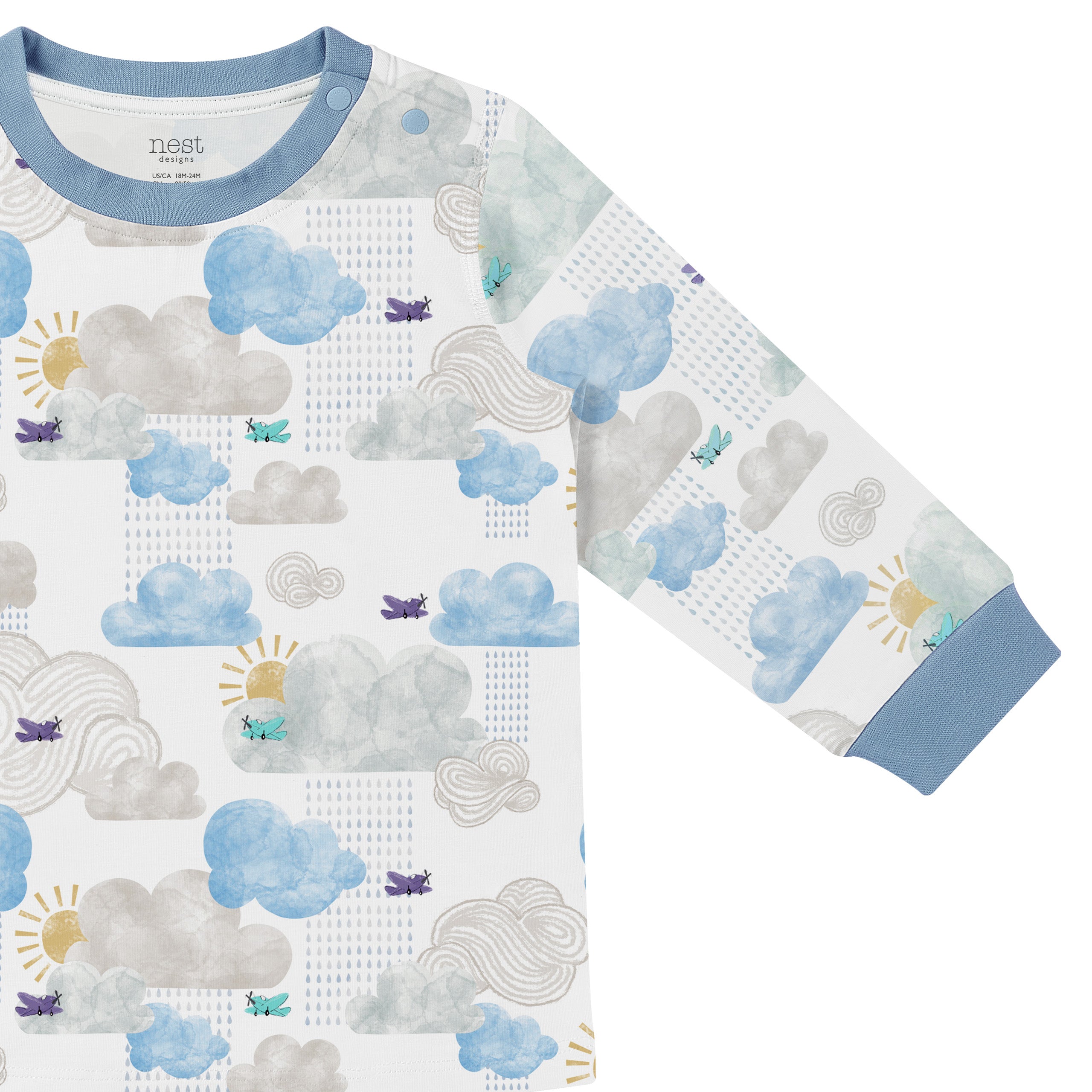 Nest Designs-Long Sleeve PJ Set Fluffy Puffs