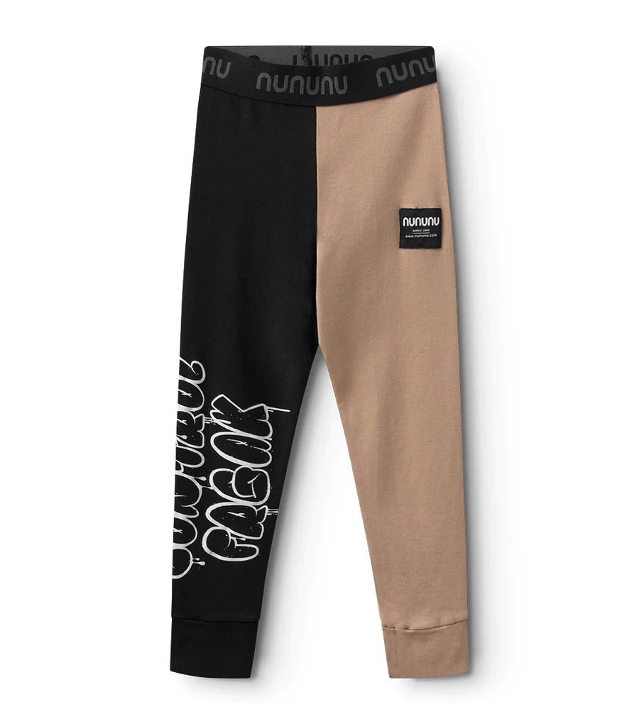 BUBBLY CONTROL FREAK LEGGINGS BLACK/COFFEE