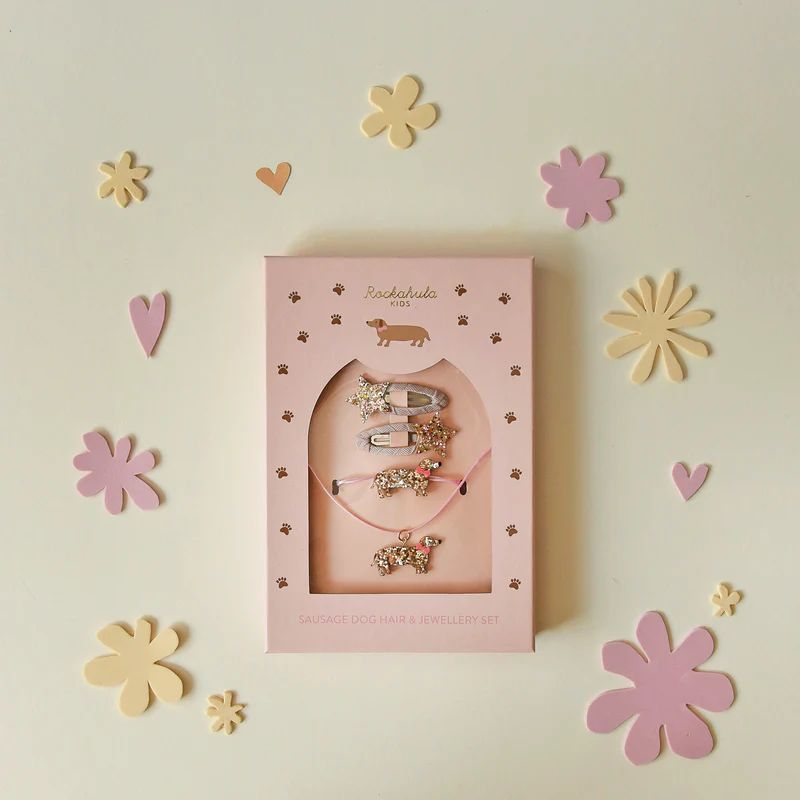 Rockahula-Sausage Dog Hair & Jewellery Set