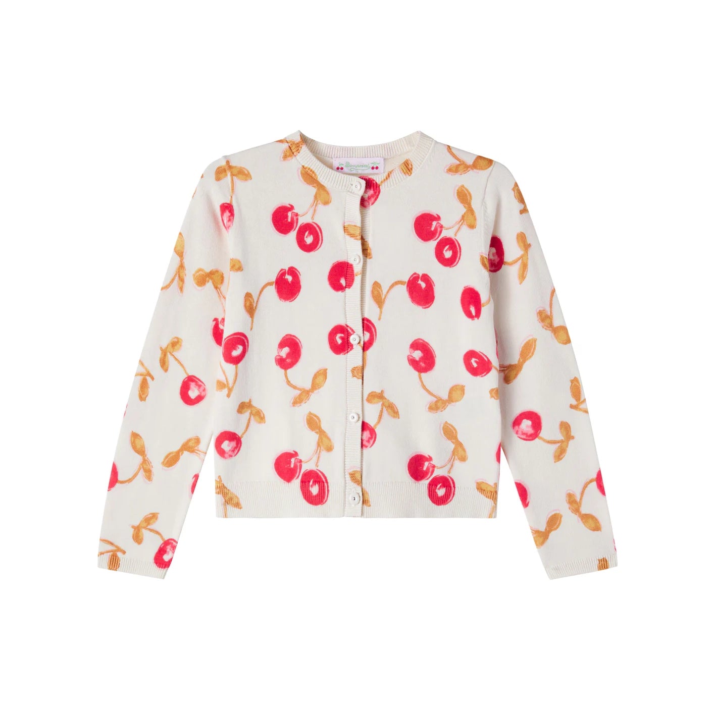 Bonpoint-Cardigan Feli Imp Rose Poudre