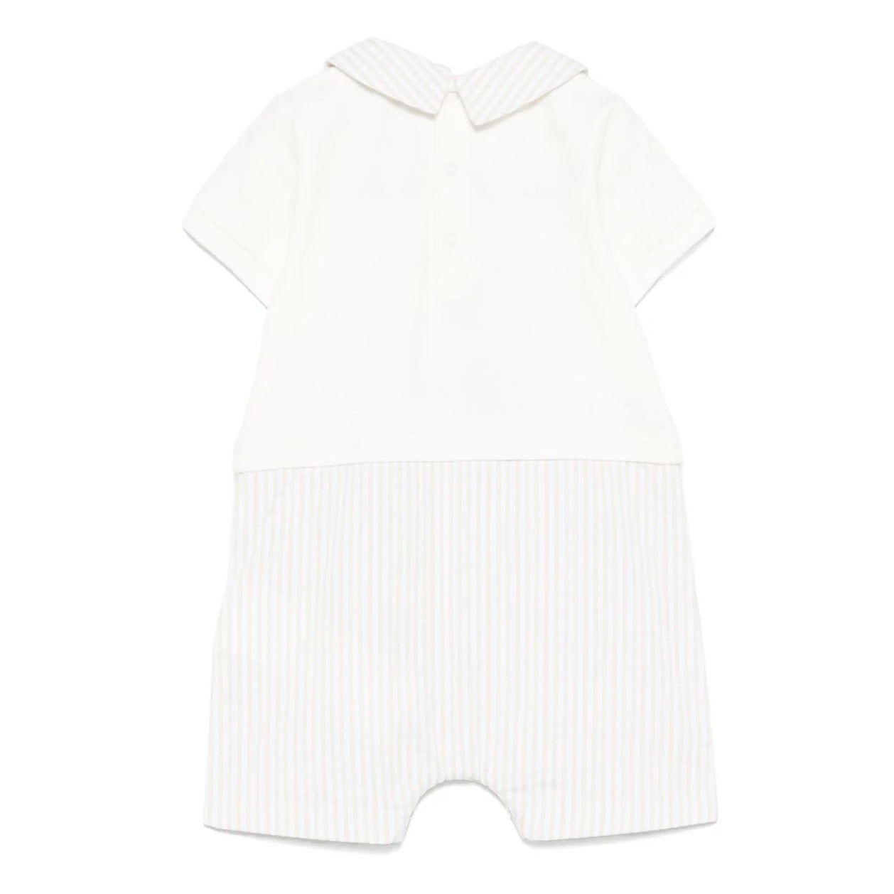 Moschino-BABY BOY SS ROMPER W STRIPES AND BEAR PRINT IN G B