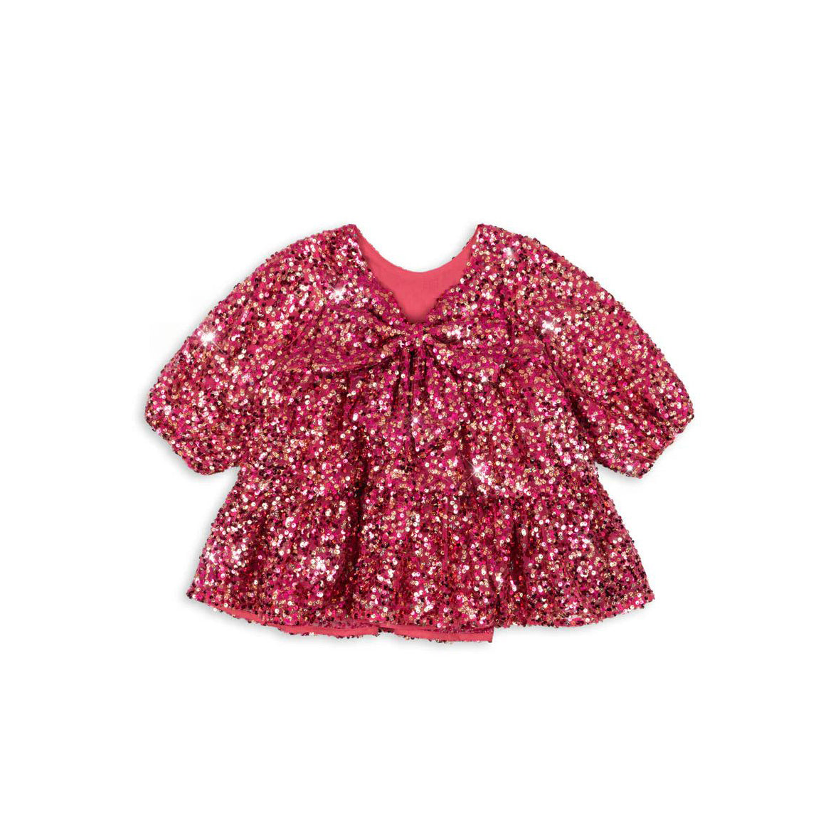 Konges Sløjd-Lila Sequins Bow Dress Sparkling Sangria