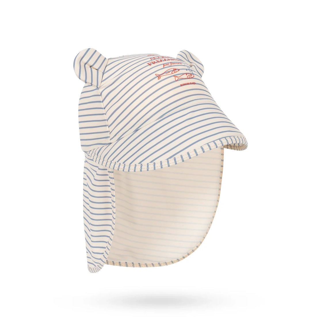 Konges Sløjd-Aster Bear Sun Hat Grs Stripe Bluie