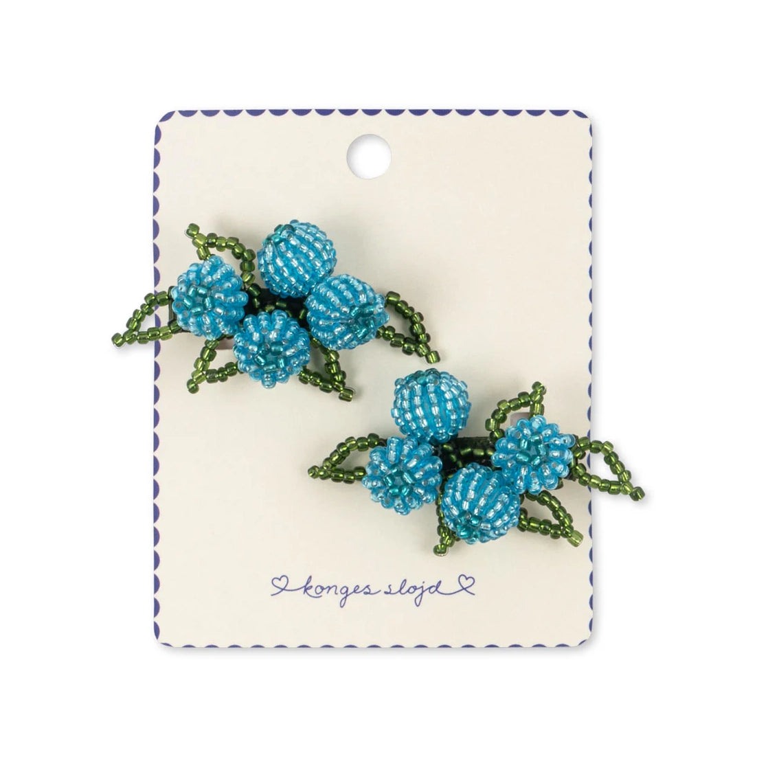 Konges Sløjd-Girl 2 Pack Blueberry Beaded Hair Clip Blueberries