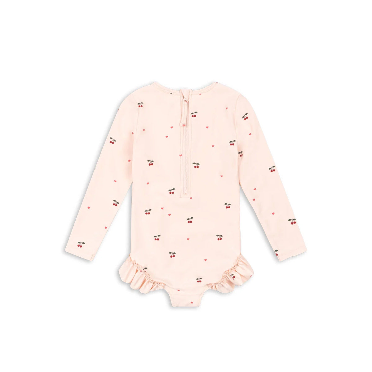 Konges Sløjd-Girl Merle Ls Swimsuit Grs Cherry Coeur Rose