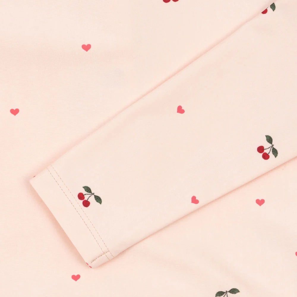 Konges Sløjd-Girl Merle Ls Swimsuit Grs Cherry Coeur Rose