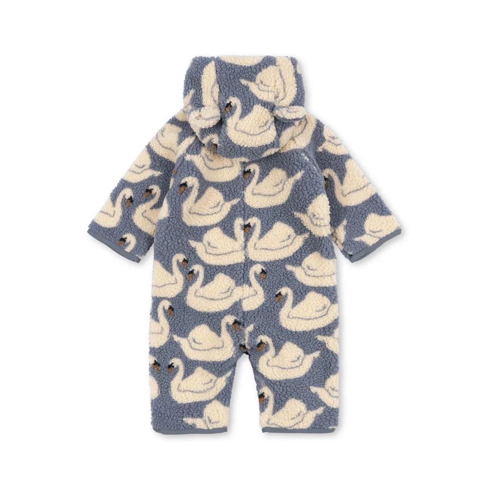 Konges Sløjd-Jody Teddy Onesie Grs Swan