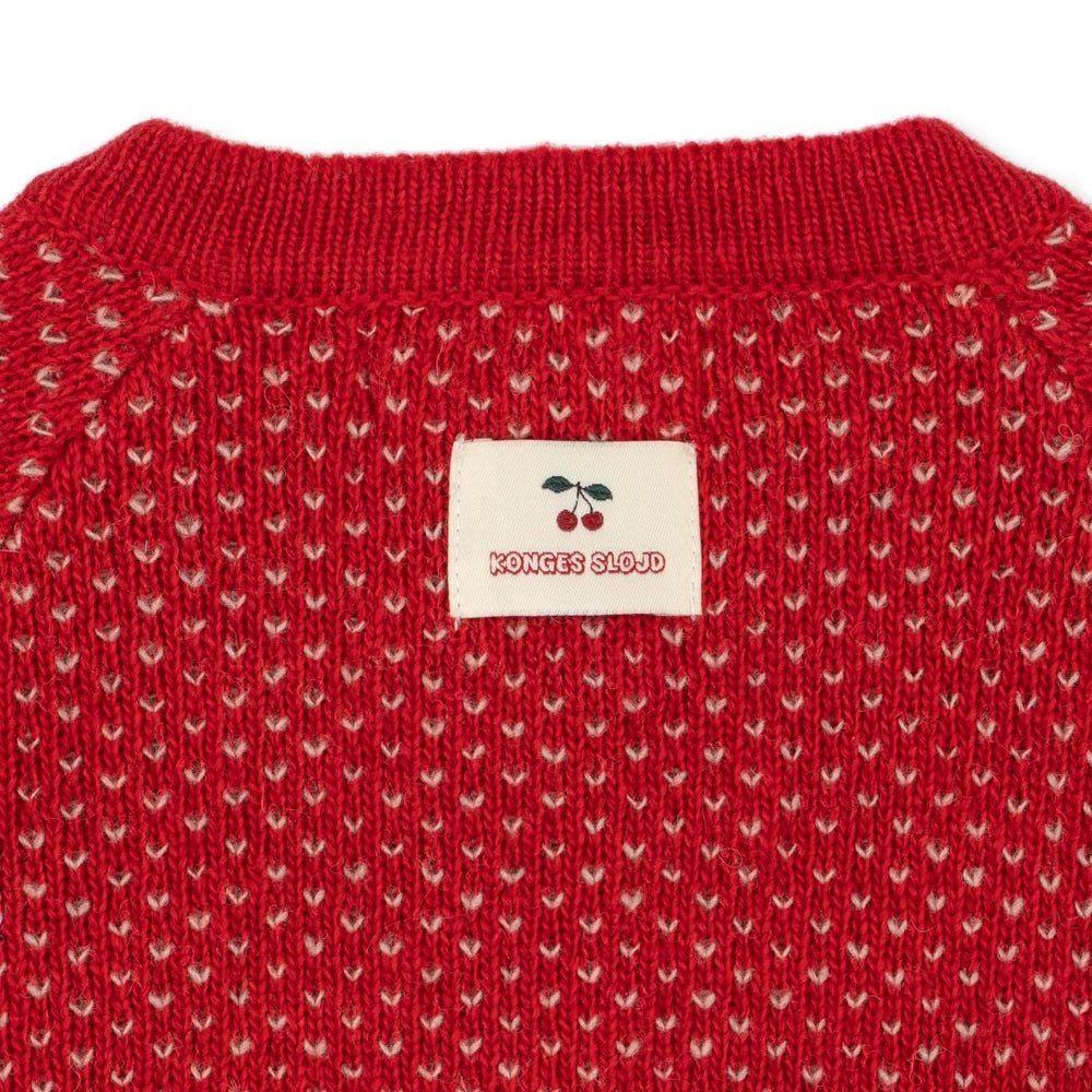Konges Sløjd-Belou Cardigan Cat Rouge