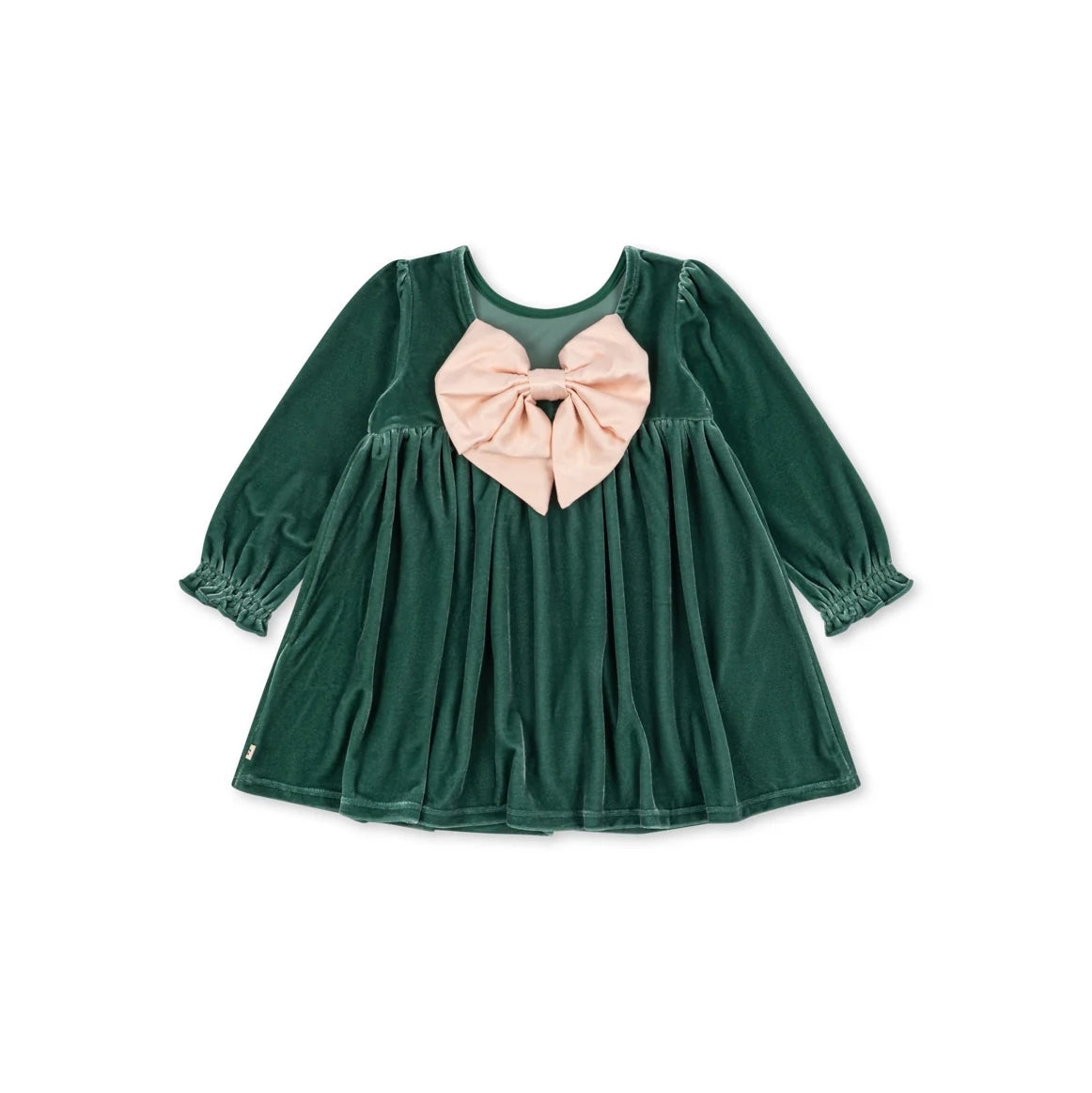 Konges Sløjd-Gia Bow Dress Grs Fir