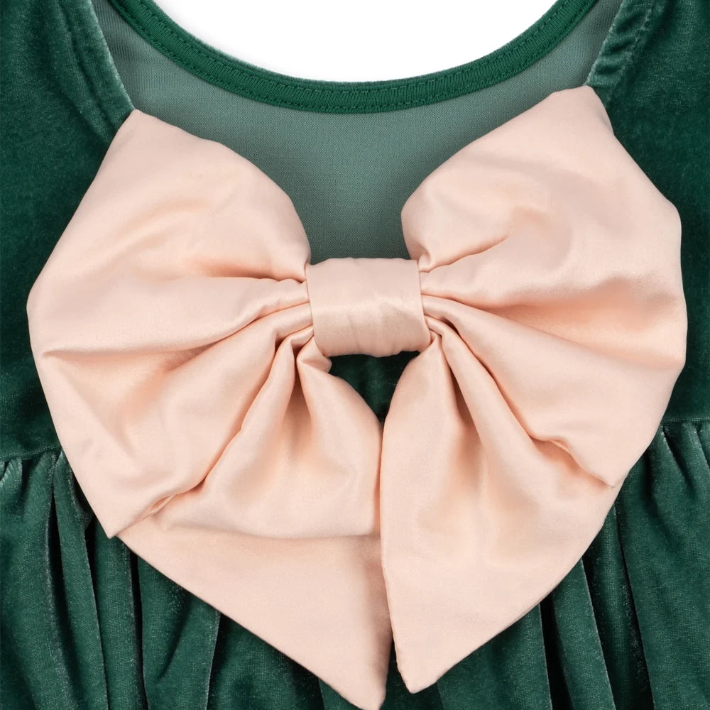 Konges Sløjd-Gia Bow Dress Grs Fir