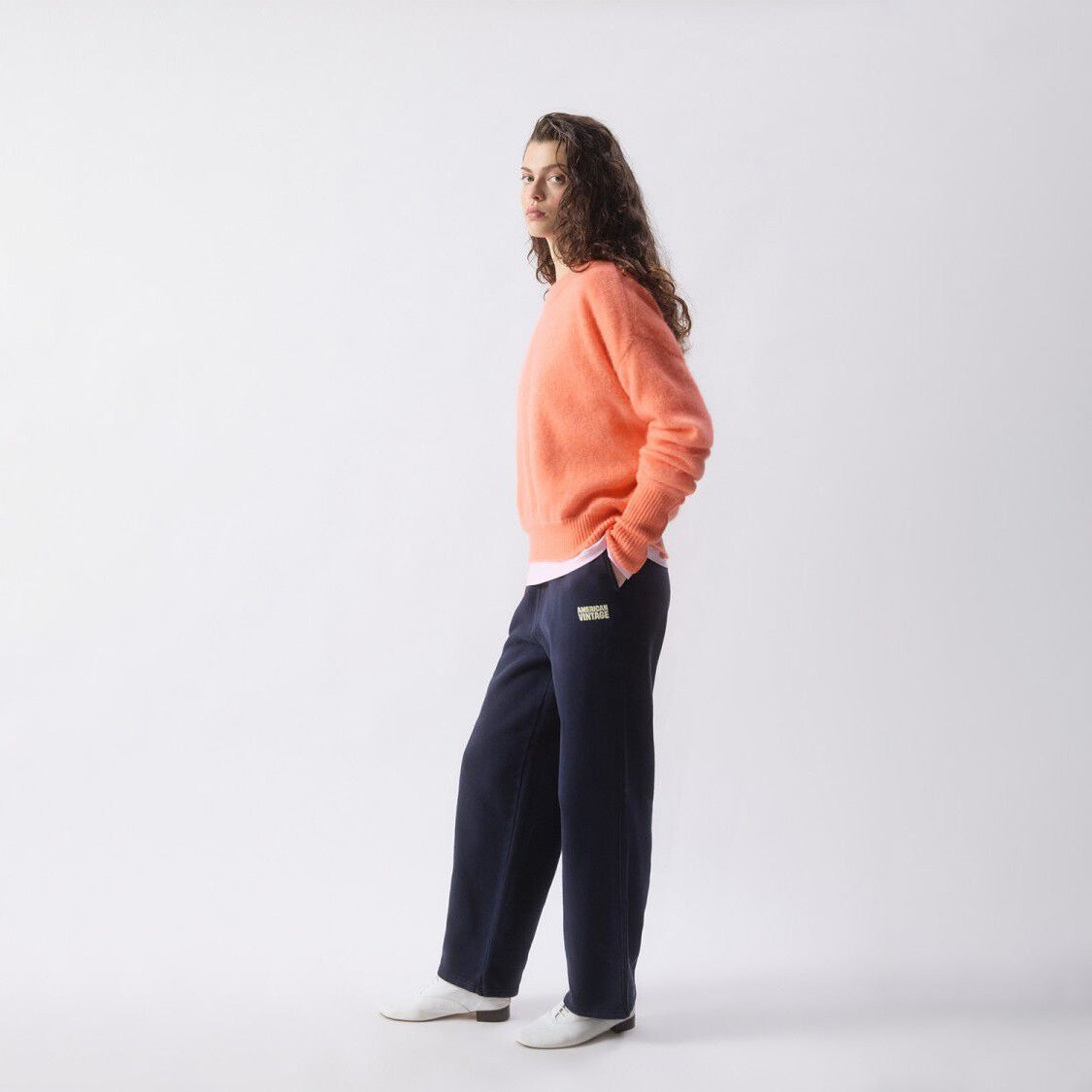 American Vintage-Women Jogging Plizzy Navy Vintage