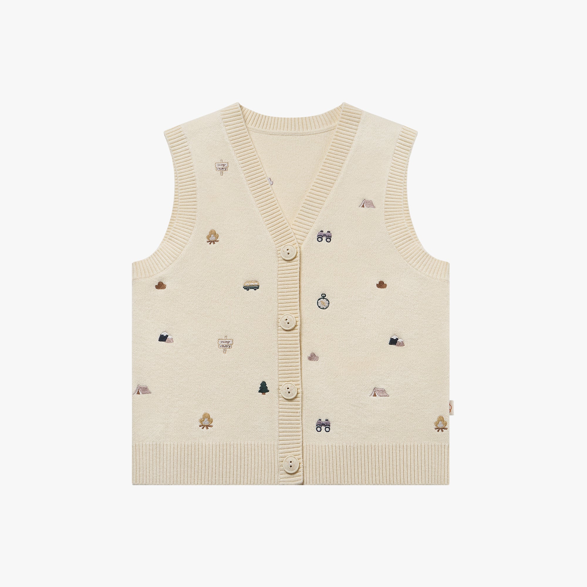 Petite Revery-Cotton Knit Kids Camp Vest Mini Camp Revery