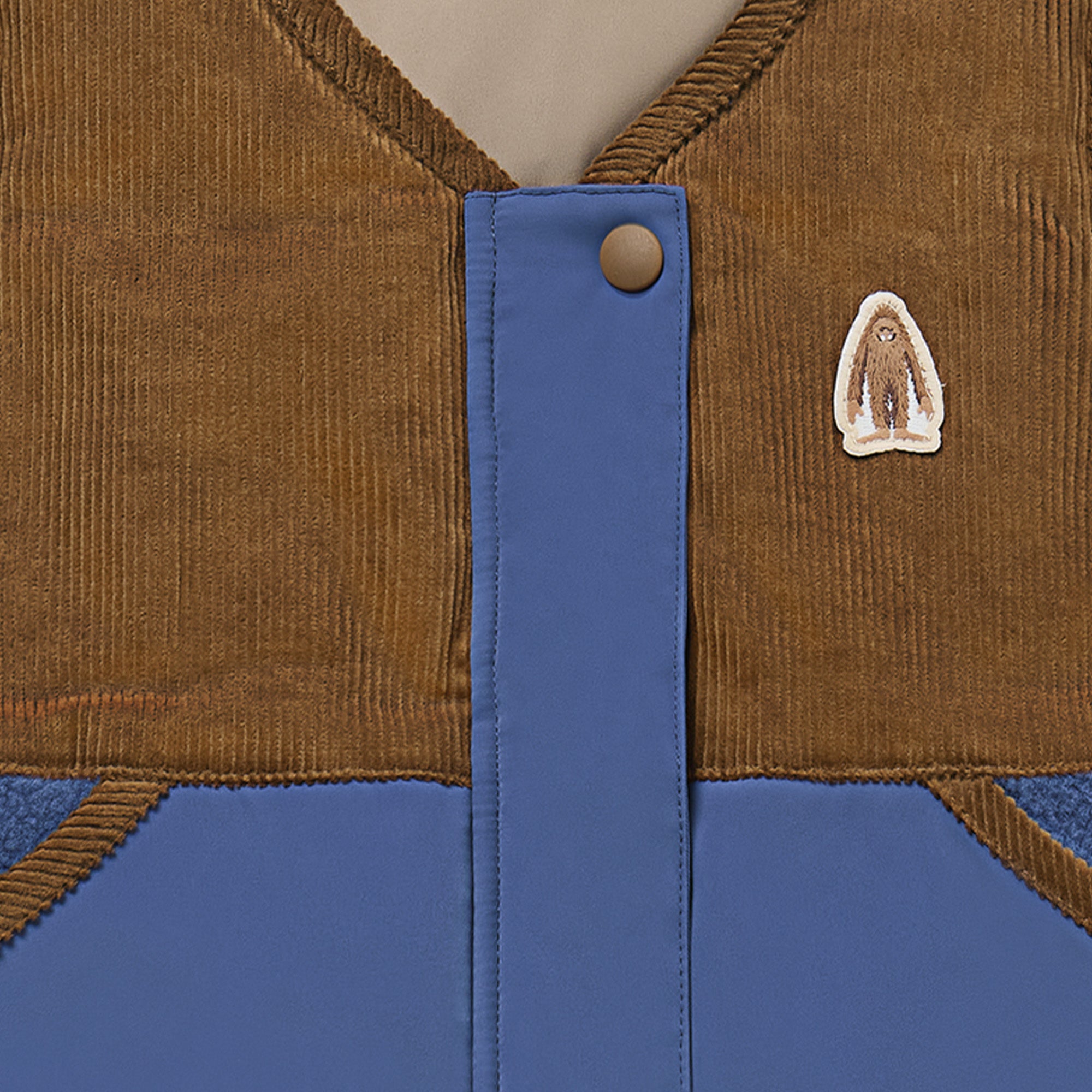 Petite Revery-Recycled Polyester & Corduroy Down Kids Vest Deep Sea Blue