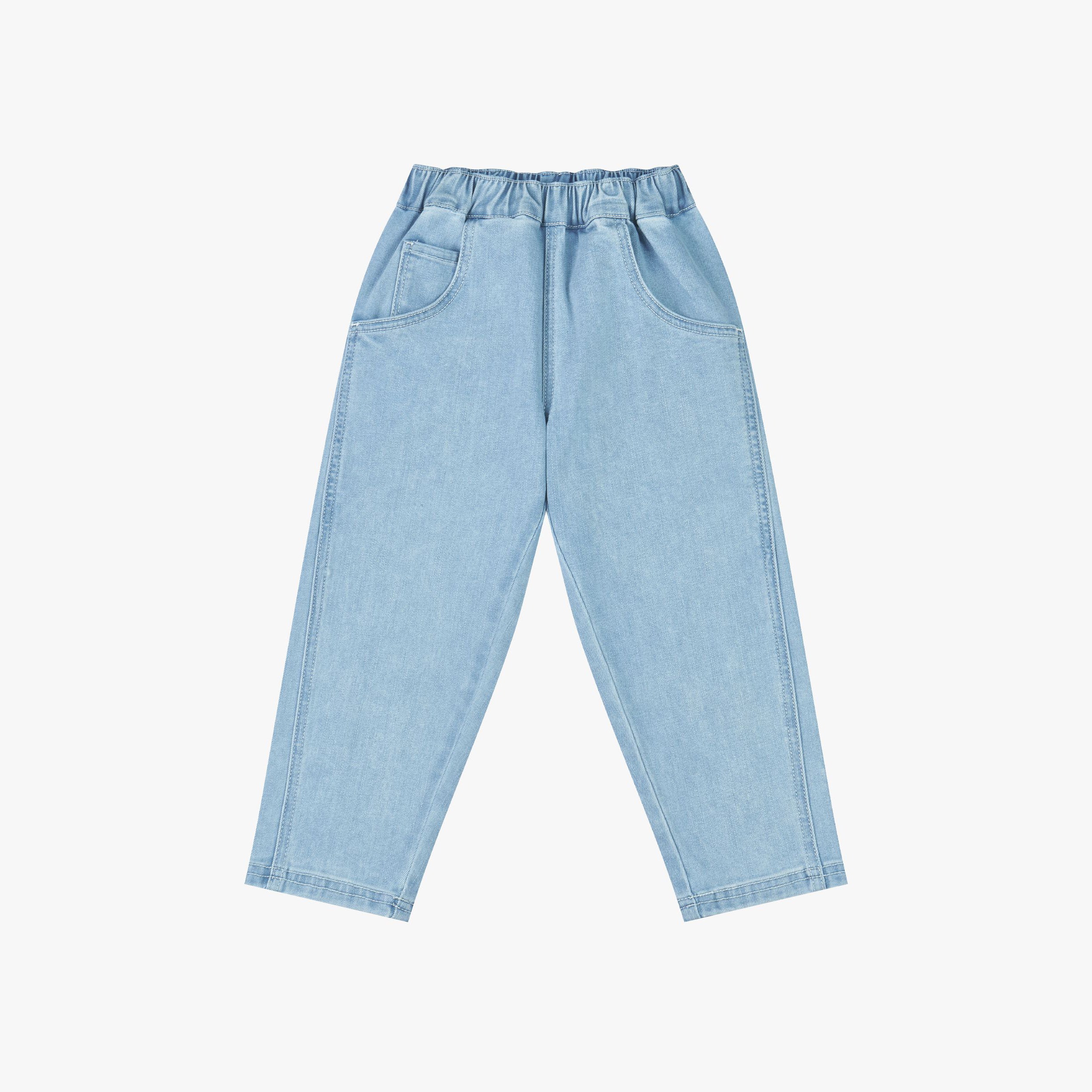 Petite Revery-Cotton Denim Jeans Dusk Blue