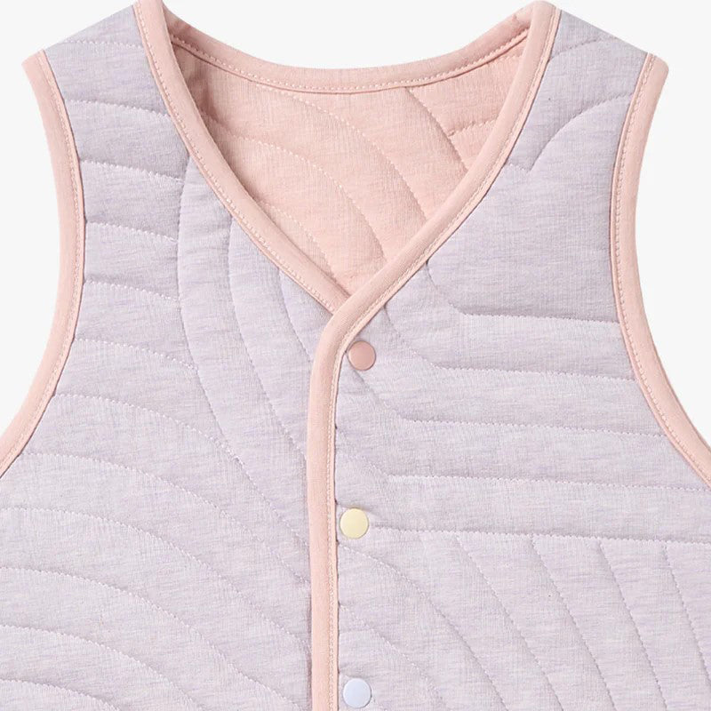 PETITE REVERY-Quilted Cloud Vest-Rose Smoke