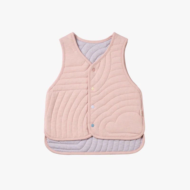 PETITE REVERY-Quilted Cloud Vest-Rose Smoke