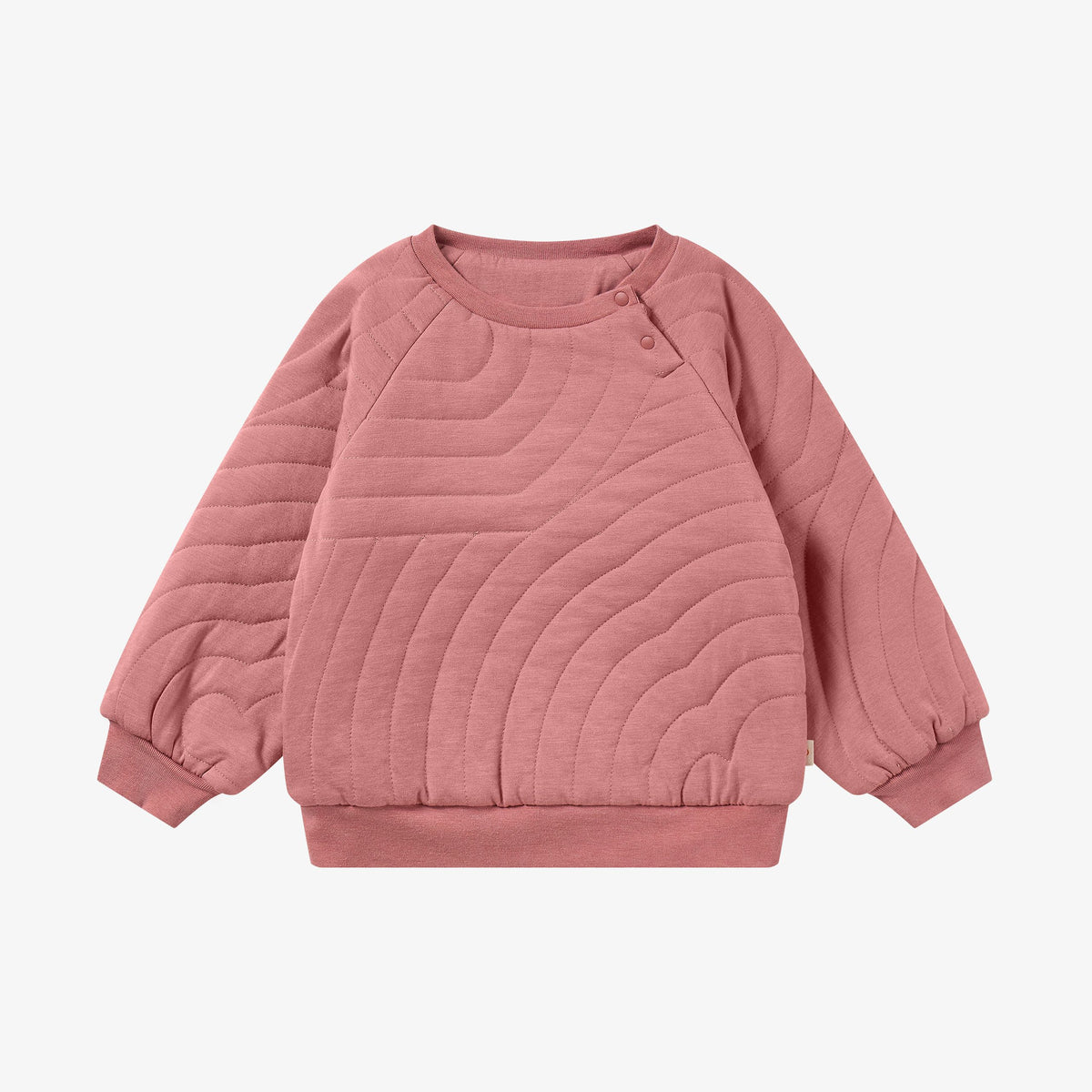 Petite Revery-Quilted Sweatshirt Old Rose