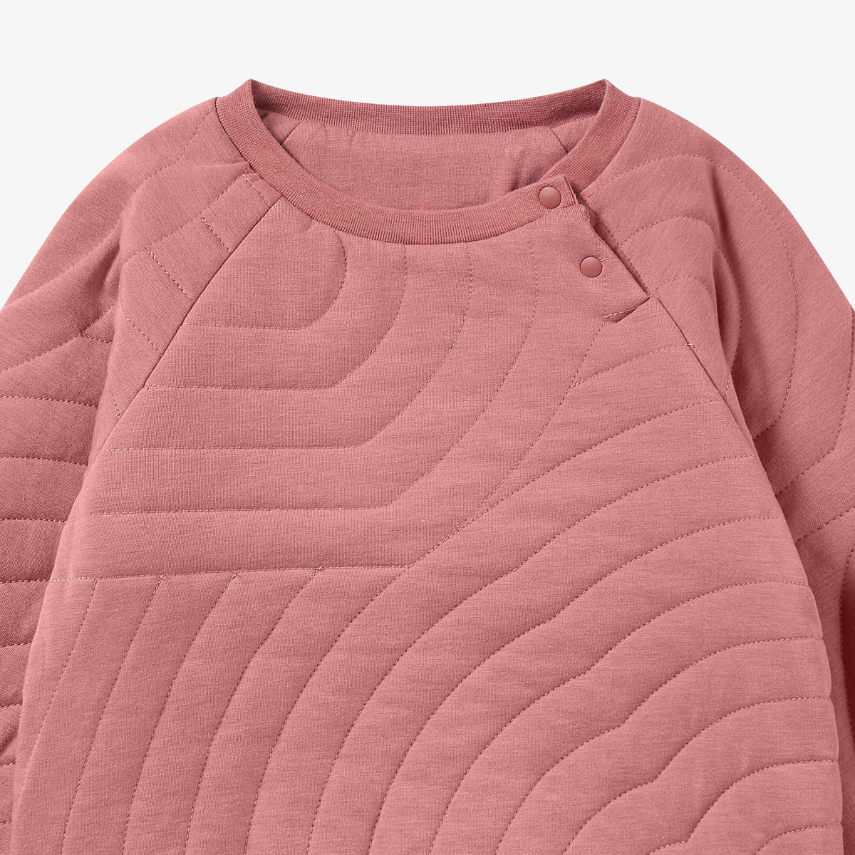 Petite Revery-Quilted Sweatshirt Old Rose
