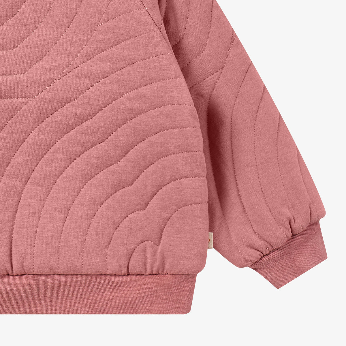 Petite Revery-Quilted Sweatshirt Old Rose