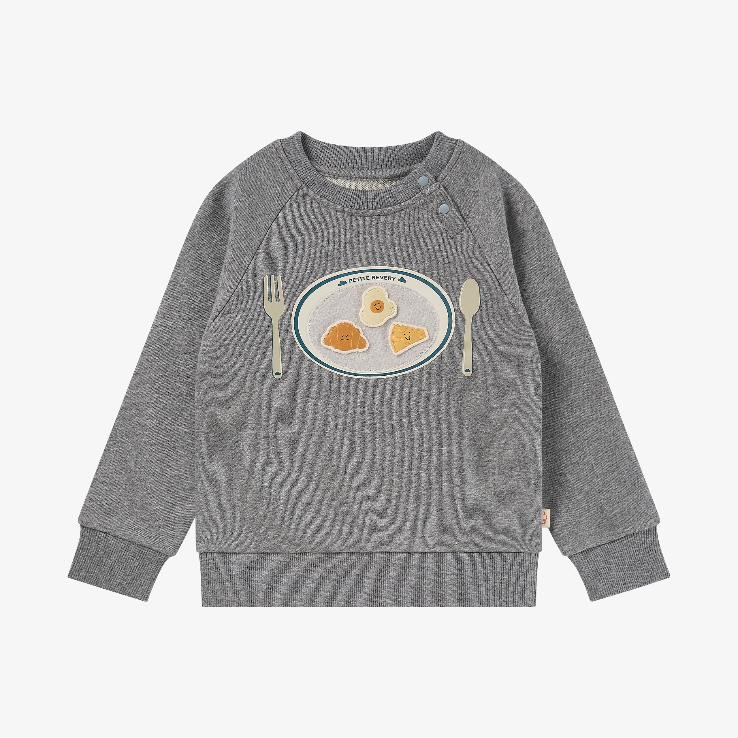 Petite Revery-Velcro Sweatshirt Slate Gray
