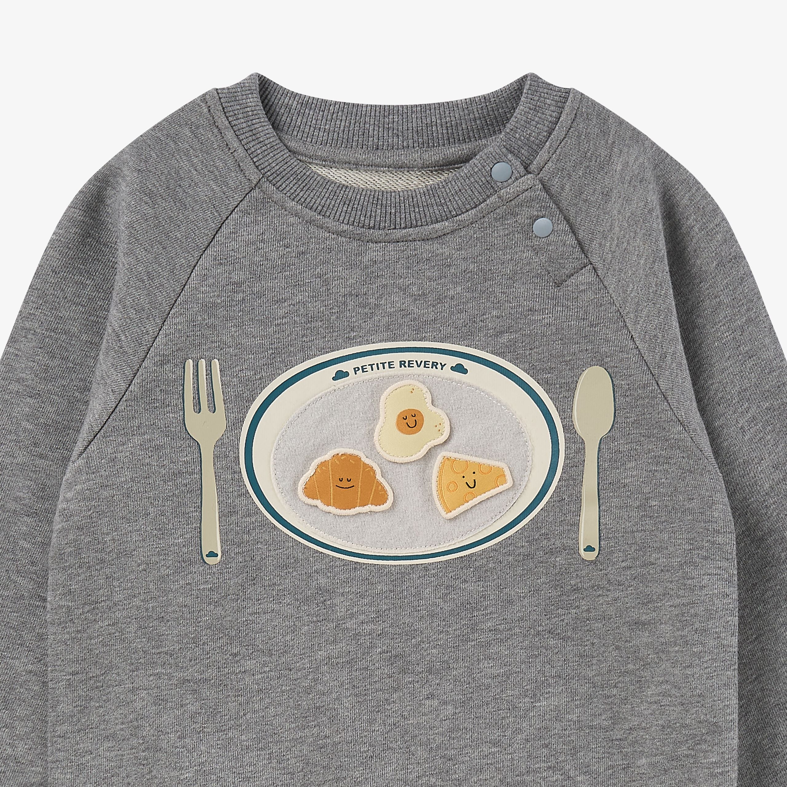 Petite Revery-Velcro Sweatshirt Slate Gray