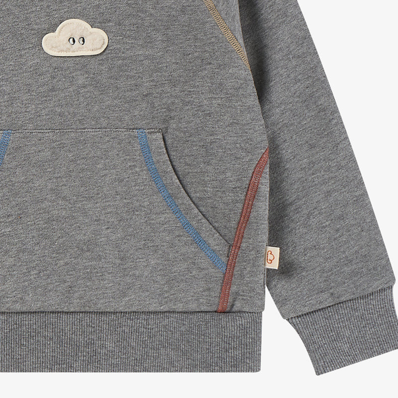 Petite Revery-Hooded Sweater Slate Gray
