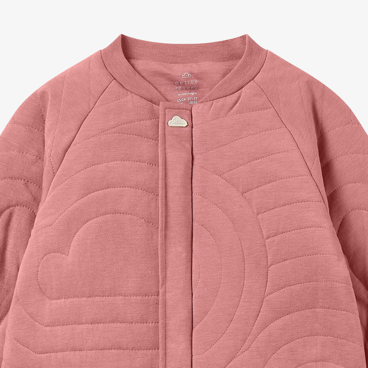 Petite Revery-Quilted Cloud Romper Old Rose