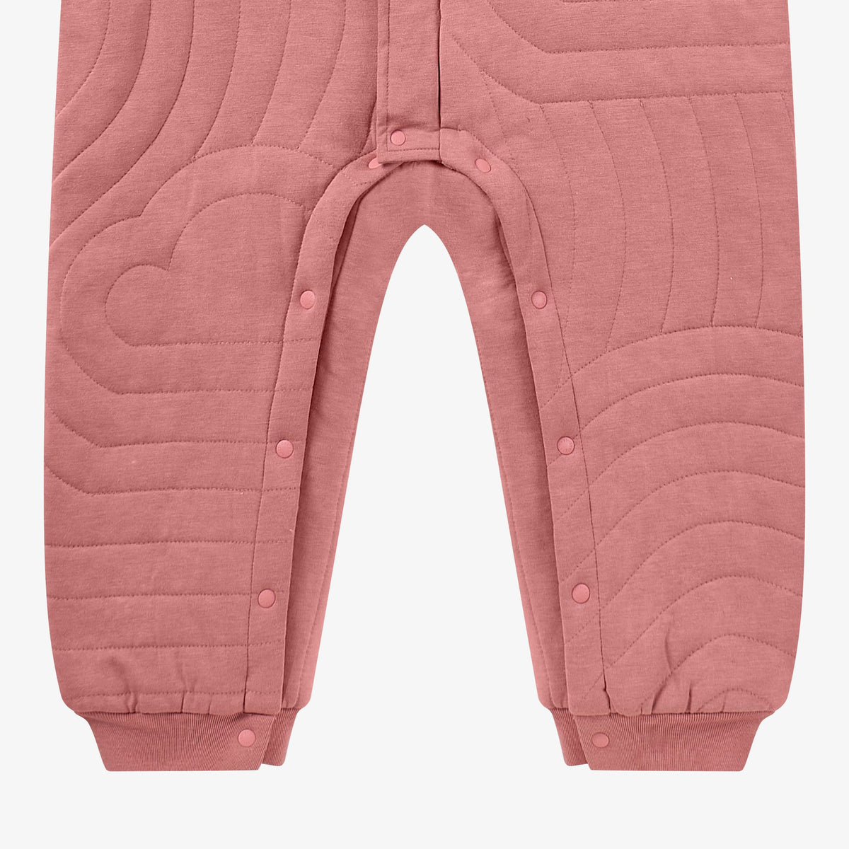 Petite Revery-Quilted Cloud Romper Old Rose