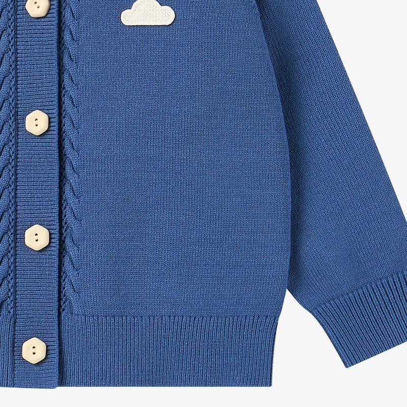 Petite Revery-Cable Knit Cardigan Oceanview