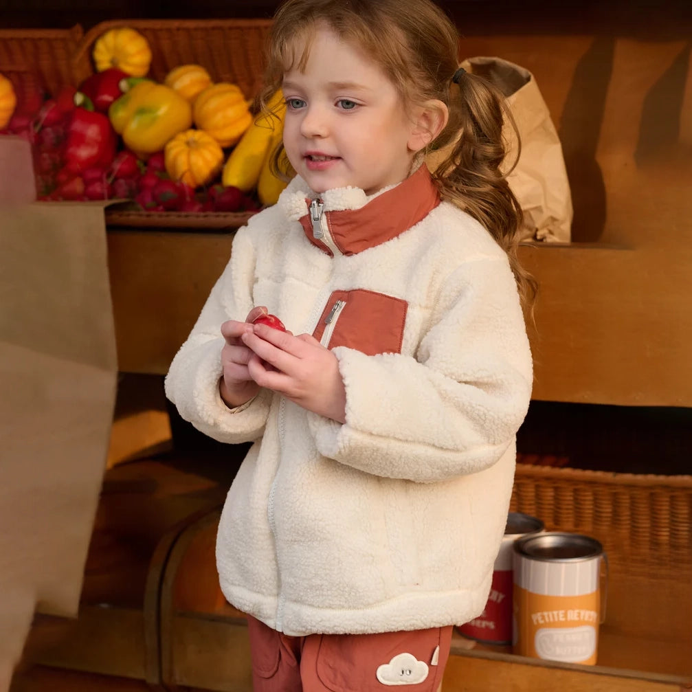 Petite Revery-Recycled Nylon + High Pile Fleece Reversible Jacket Redwood Burl