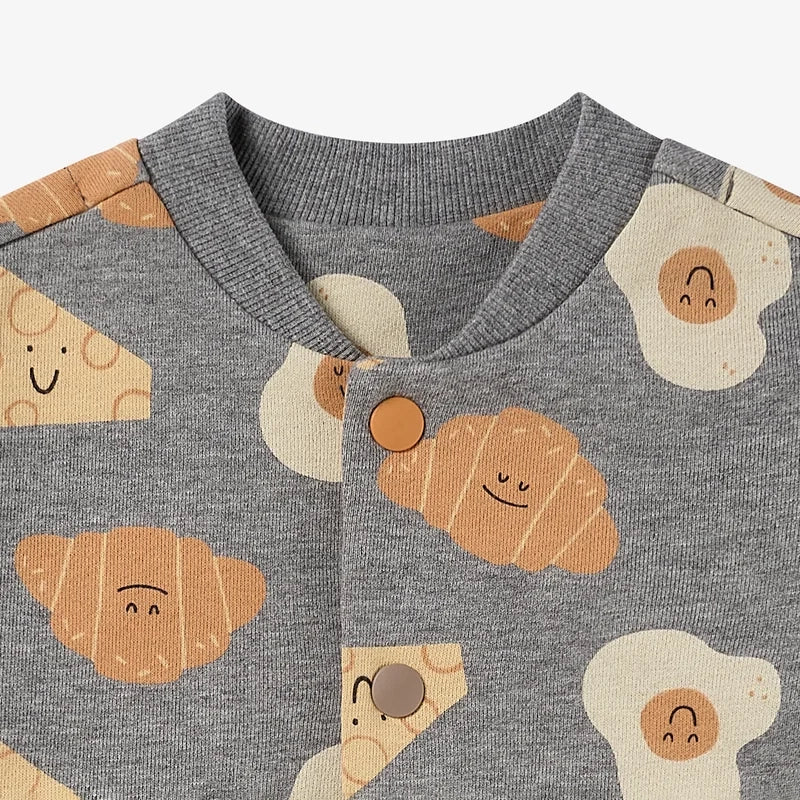 Petite Revery-Baseball Jacket Smiley Side Up