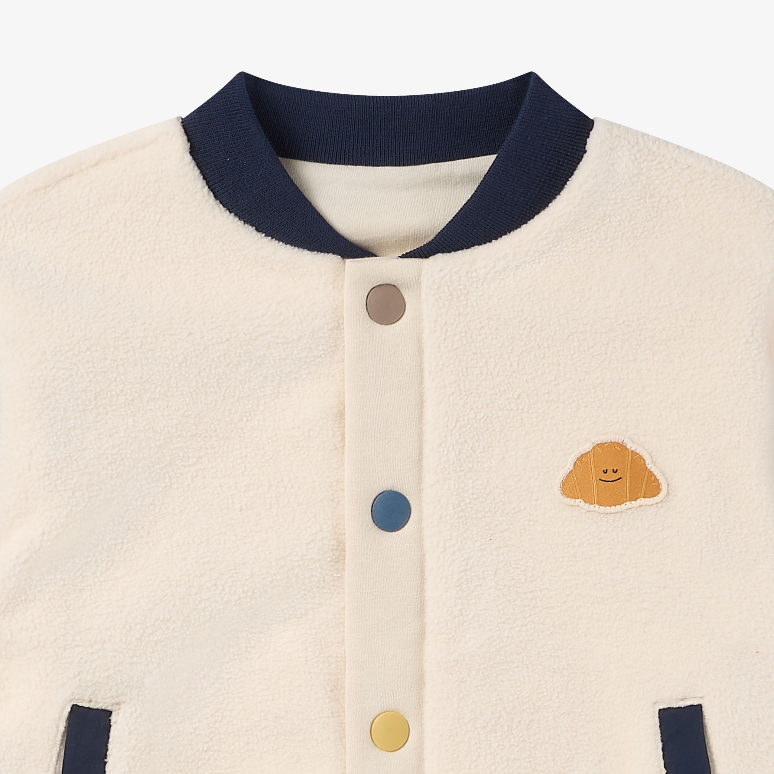 Petite Revery-Sorona Fleece + Recycled Nylon Cardigan Blueberry