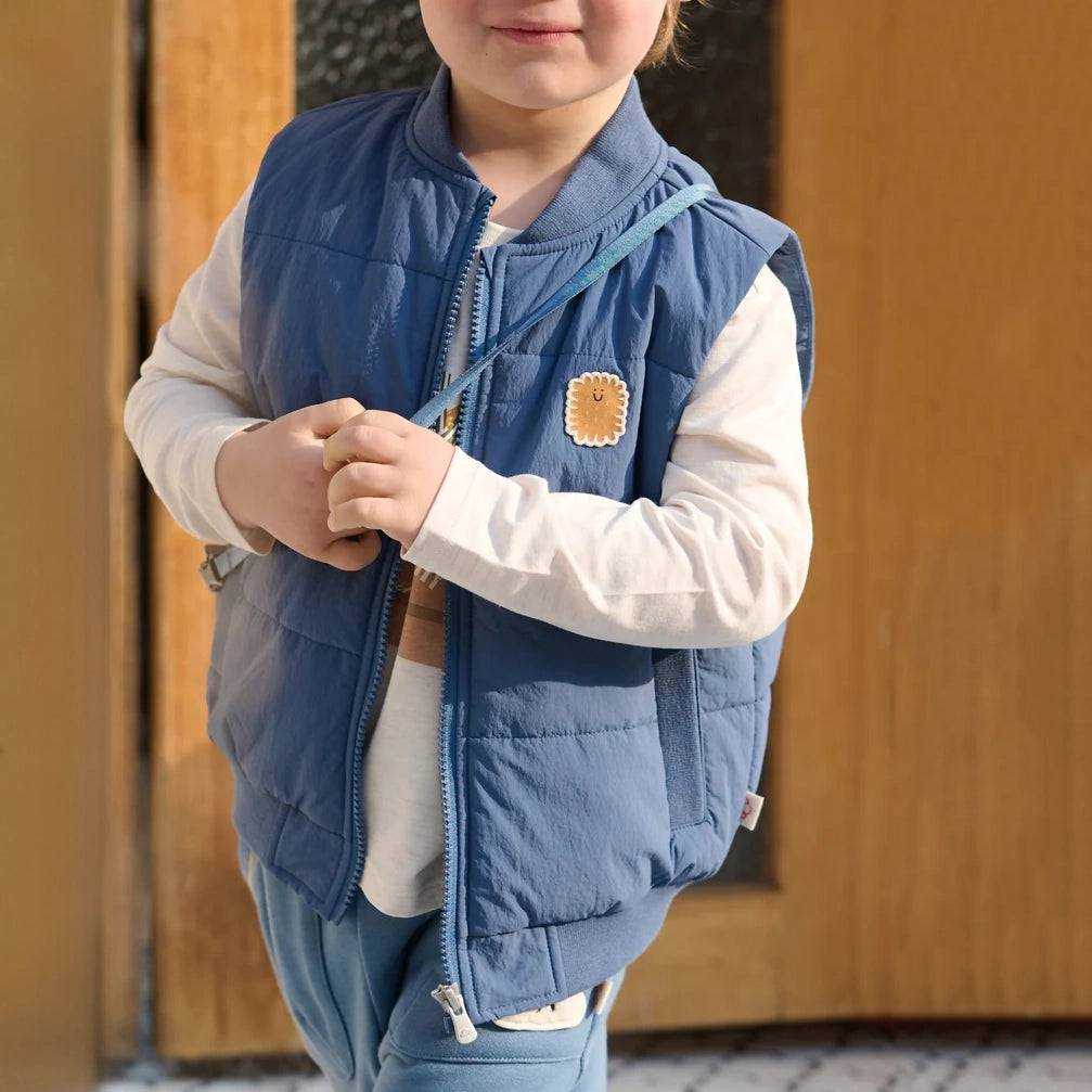 Petite Revery-Recycled Nylon Vest Sea Blue