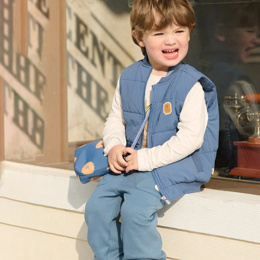 Petite Revery-Recycled Nylon Vest Sea Blue