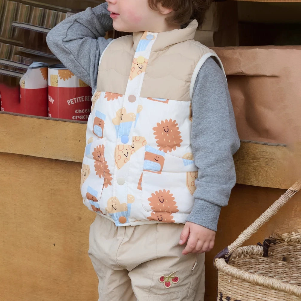 Petite Revery-Recycled Taffeta Down Vest Feeling Gouda