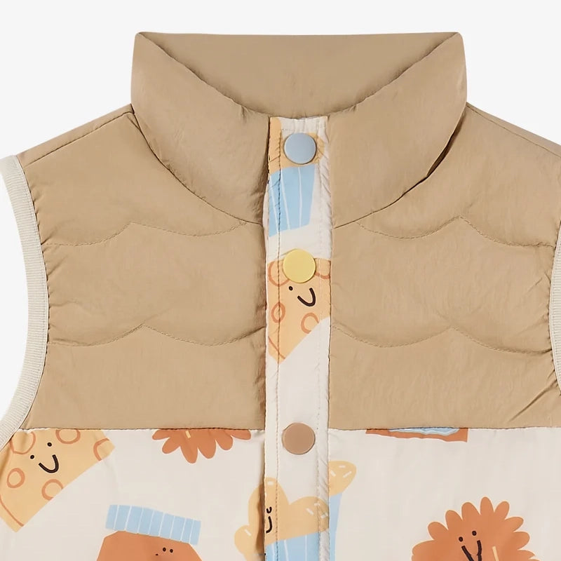 Petite Revery-Recycled Taffeta Down Vest Feeling Gouda