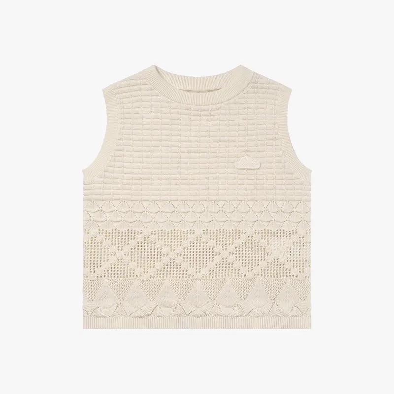 Petite Revery-Girls Knit Vest Jet Stream