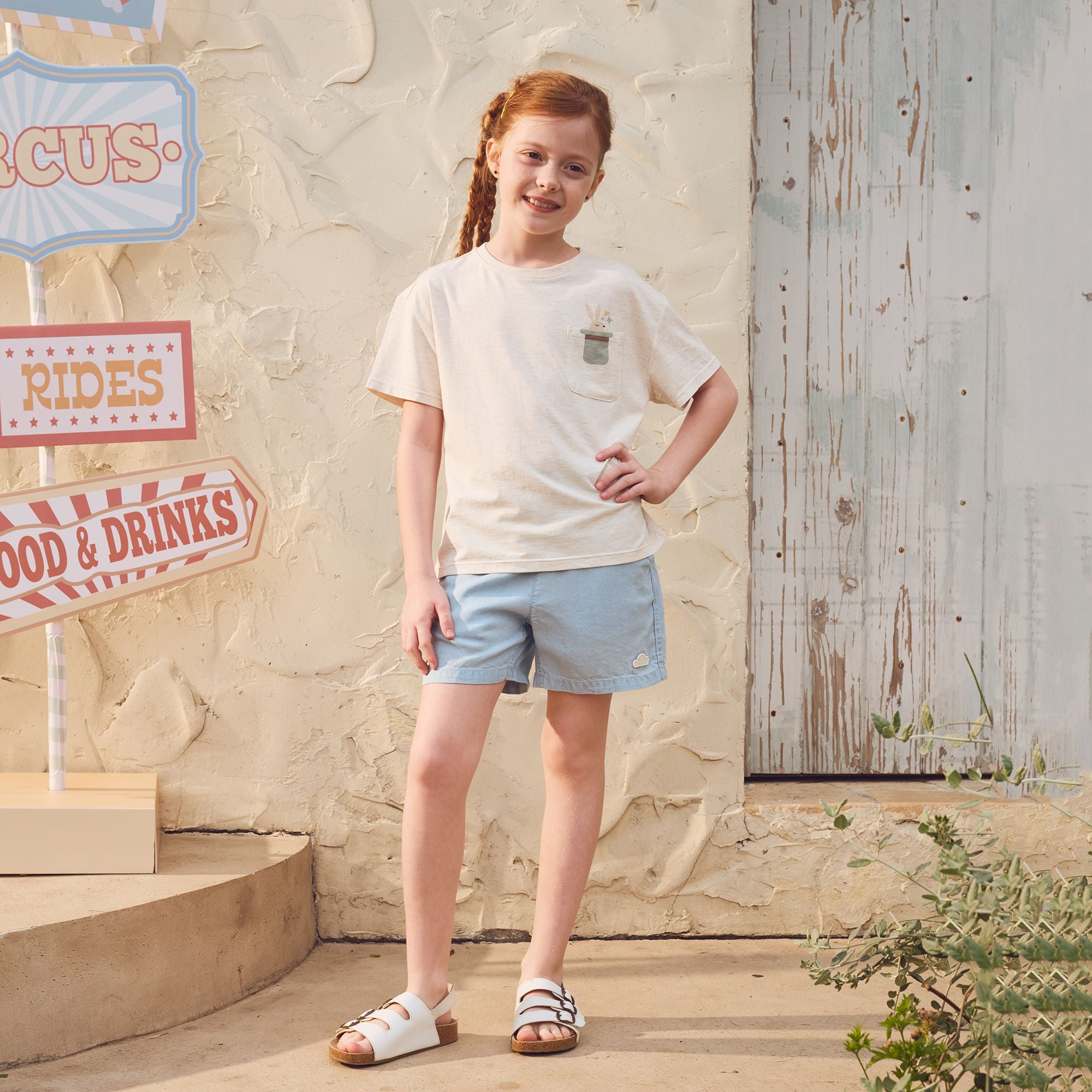 Petite Revery-Kids Oversize Tee Nimbus Cloud