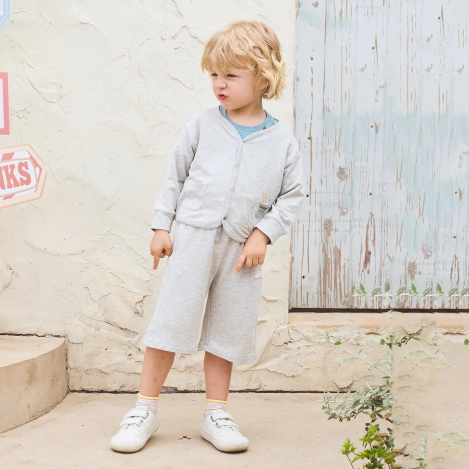 Petite Revery-Kids Cropped Pants Fog Grey