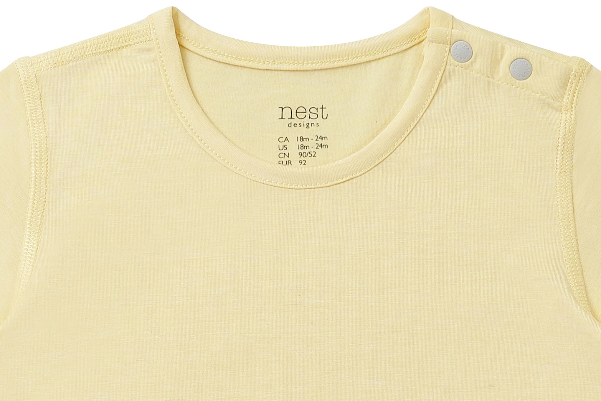 Short Sleeve T-Shirt (Bamboo Jersey) - Pantone Mellow Yellow